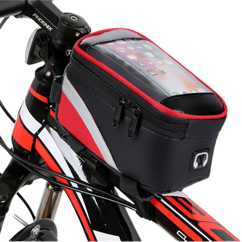 LearnLyrics wasserdichte Fahrradrahmenbeutel, Fahrradbag Mit Vorderem Rahmen | Telefonunterstützung Mit Fahrgestellkoffer Für Radfahren | Tasche Für Rohr Mit Vorderem Oberen Rahmen Mit Designdesign von LearnLyrics