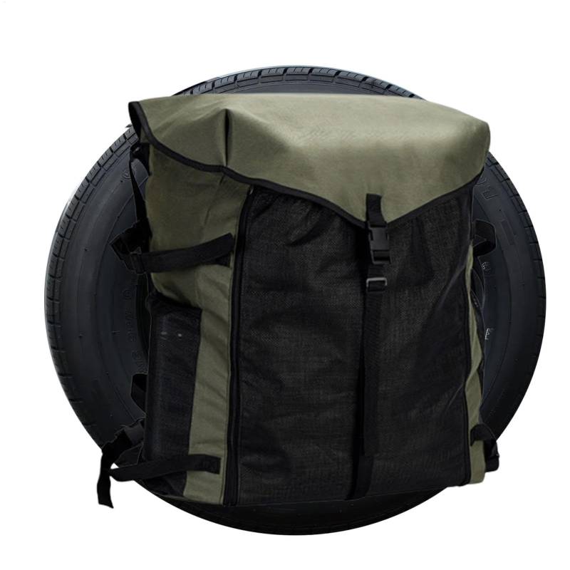 Reserveradtasche - Reserverad-Müllsack - Ersatzrad-Müllbeutel, Offroad-Ersatzrad-Aufbewahrungstaschen, robuste Müllbeutel für Lkw-Heckklappe, passend, Reserverad MüLl Sack Freien Tasche Zur Aufbewahru von LearnLyrics