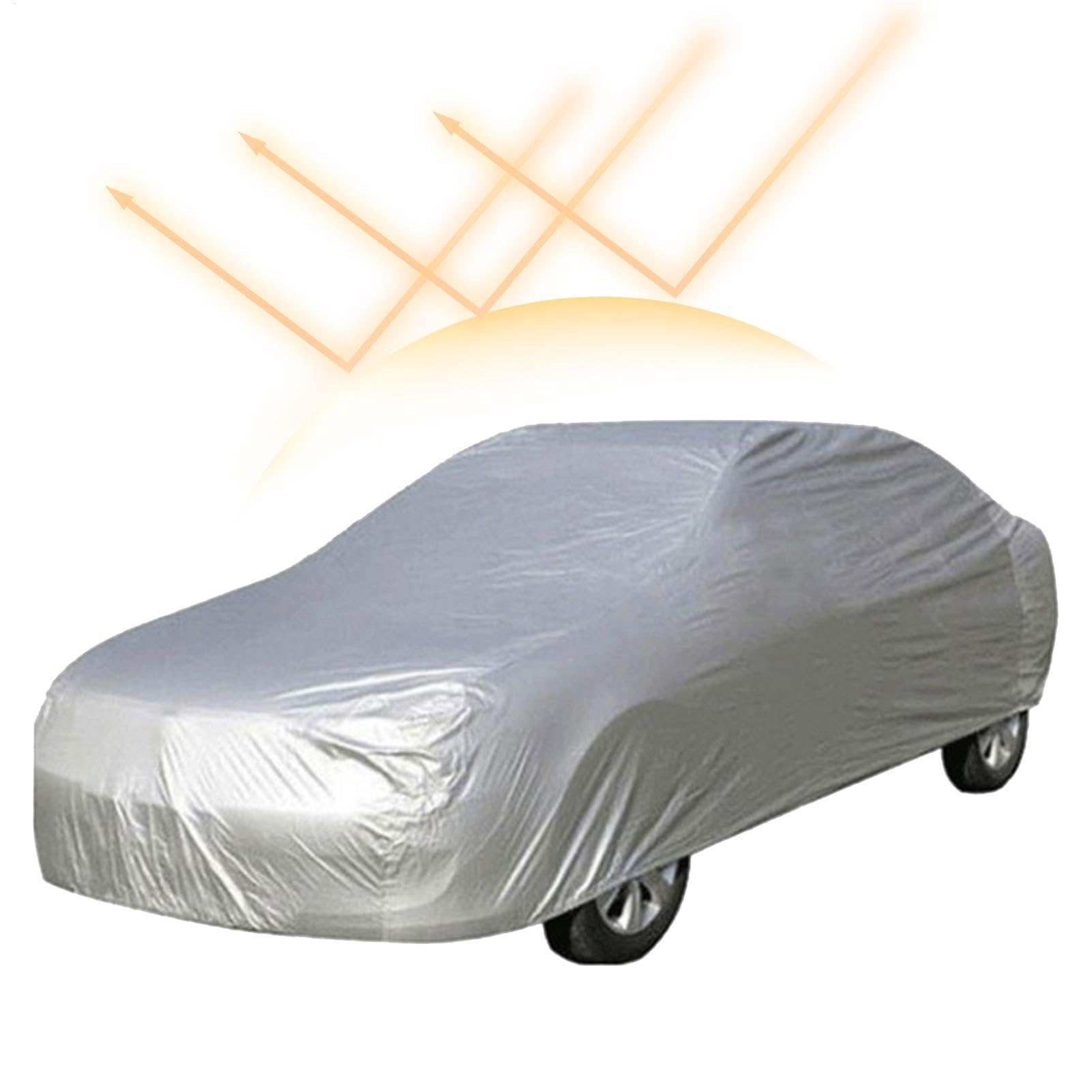 Vollgarage Autoabdeckung Wasserdichte Limousinen All Weather Full Car Cover Outdoor & Indoor - Regen Schnee Hagel Sonne UV-Schutz Universell Passend, Autoabdeckung Winter Vollgarage Auto Abdeckplane S von LearnLyrics