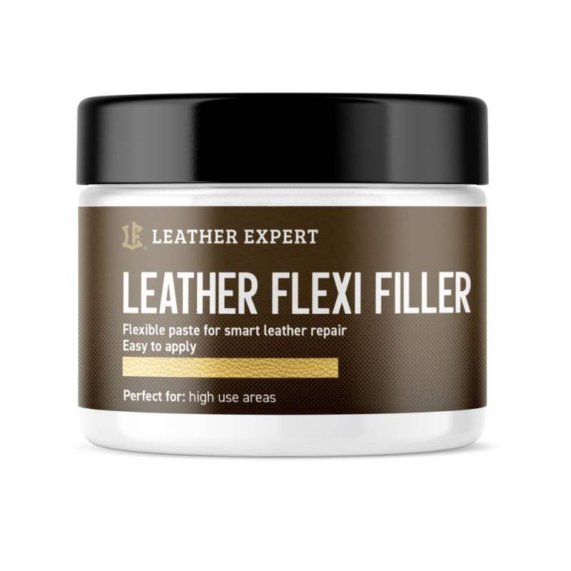 Flüssigleder für Lederreparatur 50ml - Leder Reparatur Füller Gel für leichte Beschädigung - Leder Risse Reparieren für Sofa, Schuhe, Autositz – Flexibel Leather Filler - Ohne Schleifen von Leather Expert