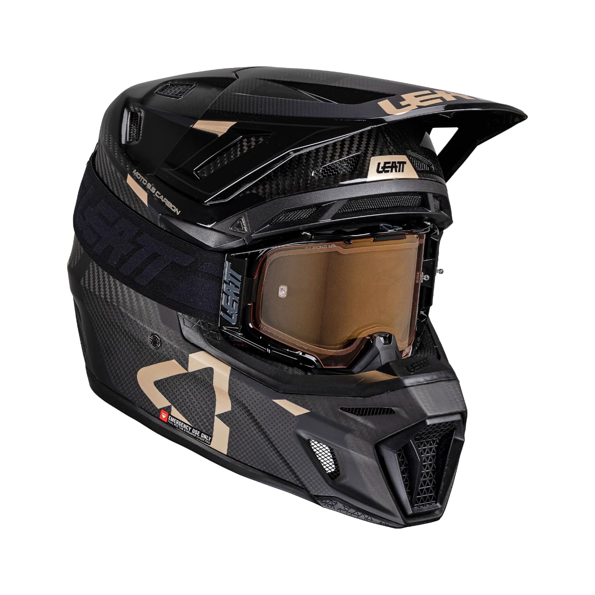 9.5 Carbon motocross helmet with goggle included von Leatt