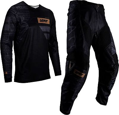 Leatt 3.5 Black, Set Trikot/Textilhose - Schwarz/Grau/Gold - L von Leatt