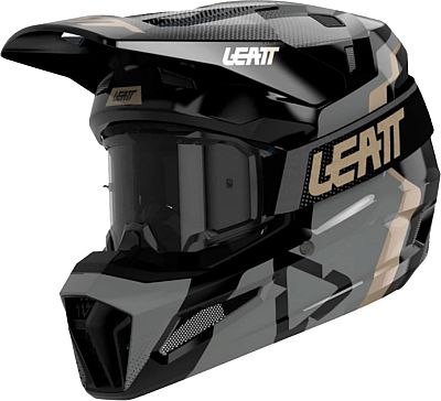 Leatt 3.5 Junior Camo, Motocrosshelm Kinder - Schwarz/Grau/Braun - L von Leatt