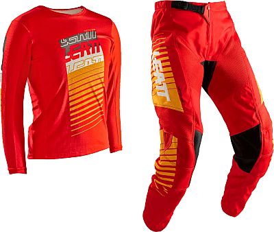 Leatt 3.5 Red, Set Trikot/Textilhose Kinder - Rot/Orange/Schwarz - M von Leatt