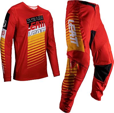 Leatt 3.5 Red, Set Trikot/Textilhose - Rot/Orange/Schwarz - XL von Leatt