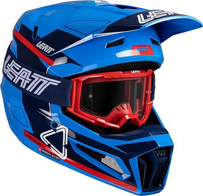 Leatt 3.5 Royal, Motocrosshelm - Blau/Rot/Weiß - S von Leatt