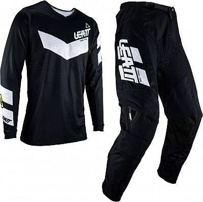 Leatt 3.5 S23, Set Textilhose/Trikot - Schwarz/Weiß - XS von Leatt