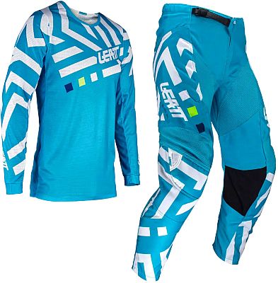 Leatt 3.5 S24 Cyan, Set Trikot/Textilhose - Blau/Weiß - S von Leatt