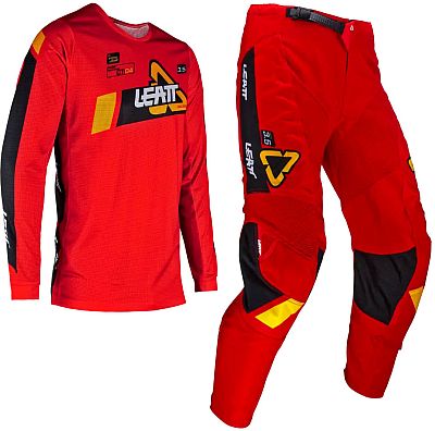 Leatt 3.5 S24 Red, Set Trikot/Textilhose - Rot/Schwarz/Gelb - S von Leatt