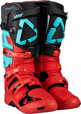 Leatt 4.5 Enduro S23, Stiefel - Rot/Türkis/Schwarz - US 7 von Leatt