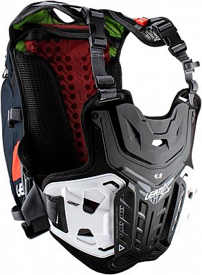 Leatt 4.5 Hydra, Protektoren-/Trinkrucksack - Dunkelblau/Weiß/Rot von Leatt