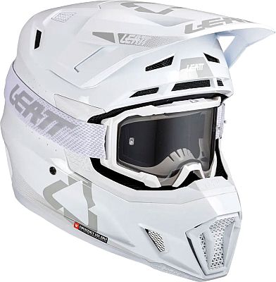 Leatt 7.5 White, Motocrosshelm - Weiß/Grau - XL von Leatt