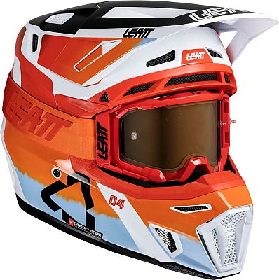 Leatt 8.5 Glamis, Motocrosshelm - Orange/Rot/Weiß/Blau - L von Leatt