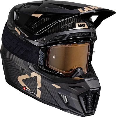 Leatt 9.5 Carbon, Motocrosshelm - Schwarz/Gold - XL von Leatt