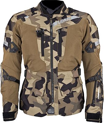 Leatt ADV FlowTour 7.5 Camo, Textiljacke wasserdicht - Schwarz/Braun/Beige - L von Leatt