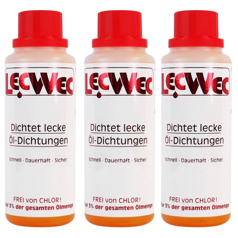 LecWec 3X Öldichtung Ölverlust Stop Ölstop Abdichtung Motor und Getriebe 200 ml von LecWec