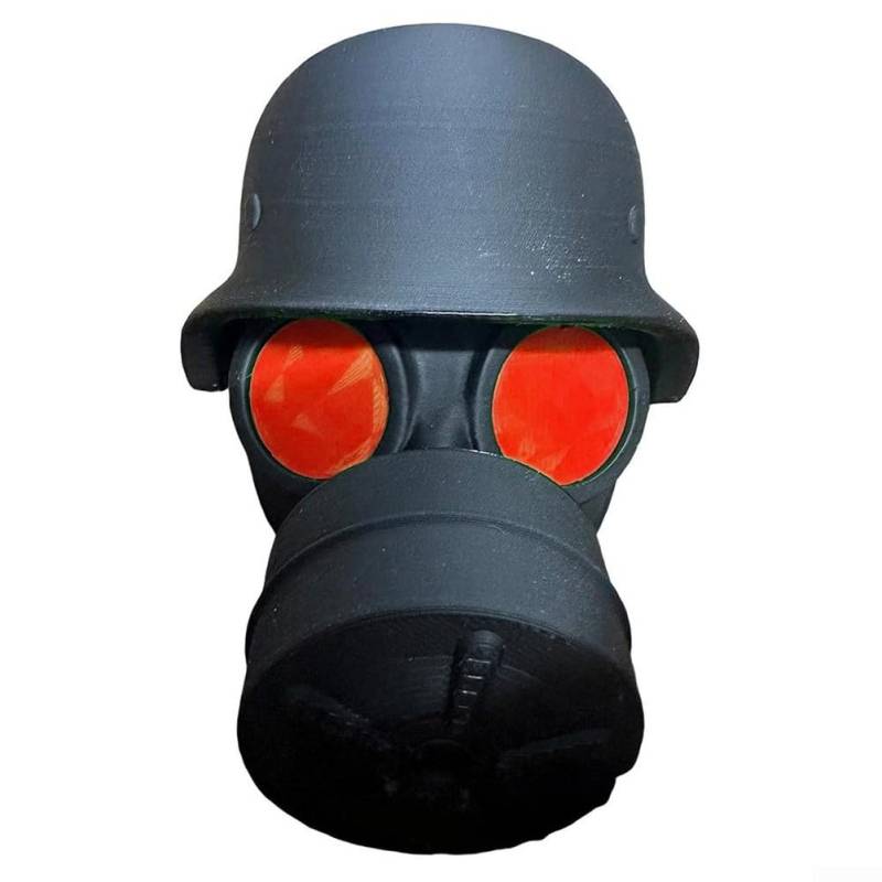 Anhängerkupplungsabdeckung, Helmgasmasken-Design, Stahl-Anhängerkupplungsschutz, schützt Ihre Kupplung, wetterfest (rot) von Lecreatekit