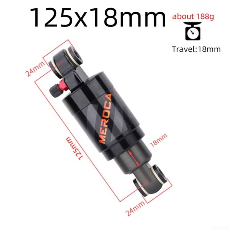 Fahrrad-Rückstoßsperre, effektive Vibrationsdämpfung, 125 x 200 mm (125 mm) von Lecreatekit