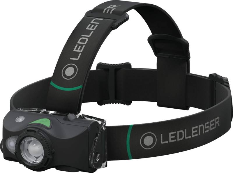 Ledlenser MH8 LED Akku Stirnlampe, extrem helle 600 Lumen, 40 Stunden Laufzeit, wiederaufladbar oder batteriebetrieben, auch als Handlampe verwendbar, schwarz, inkl. Akku von Ledlenser