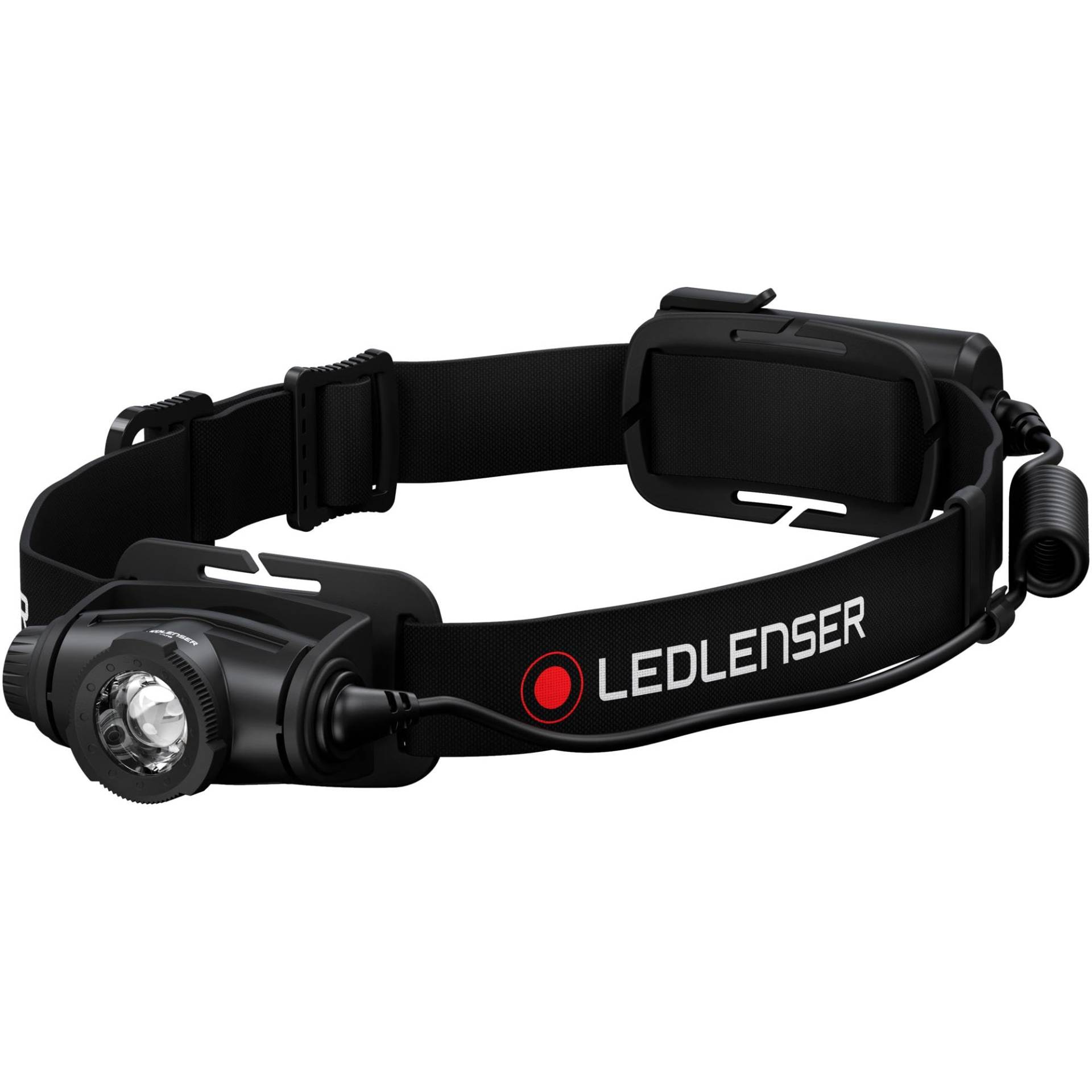 Ledlenser H5 Core Stirnlampe LED, 350 Lumen, wasserdicht IP67, fokussierbar, schwenkbar, stufenlos dimmbar, 2xAA batteriebetrieben, Leuchtweite 160m, inkl. Batterien, Headlamp von Ledlenser