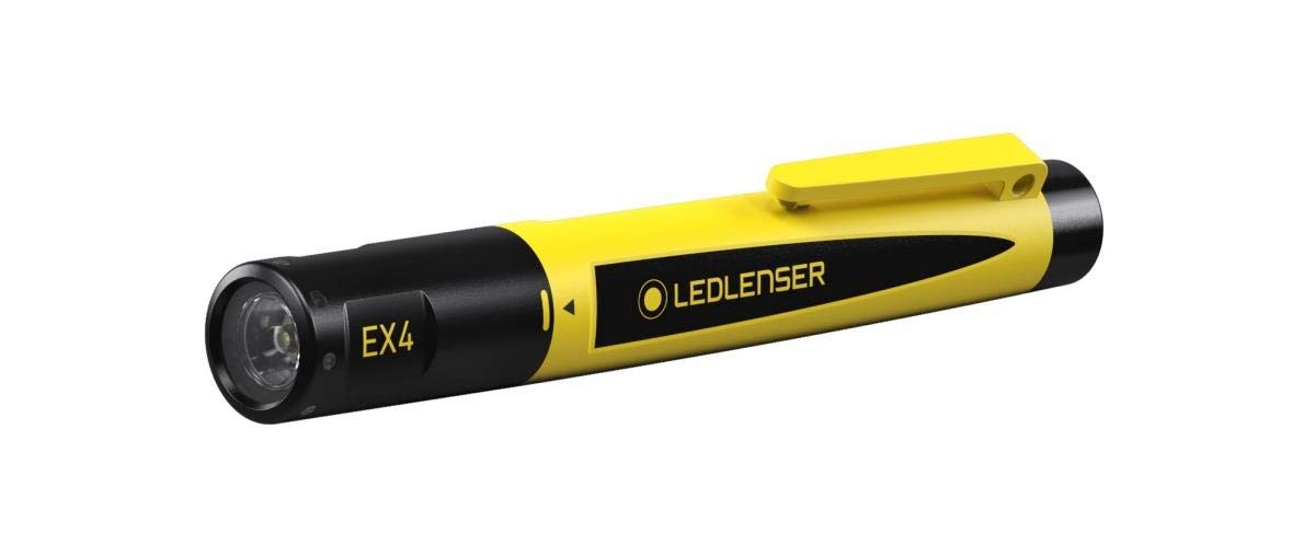 Ledlenser EX4 robuste Werkstatt Stiftleuchte LED, 2x AAA batteriebetrieben, explosionsgeschützt EX-Zone 0/20, 50lm, wasserdicht IP68, 35 m Leuchtweite, Stiftlampe, Flashlight von Ledlenser