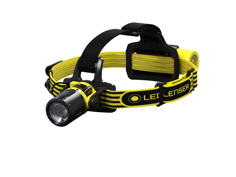 Ledlenser EXH8R LED Stirnlampe, explosionsgeschützt, fokussierbar, wiederaufladbar, mit Akku, 200 Lumen, 130 Meter Leuchtweite, 45 Stunden Laufzeit, inkl. Charging Station, 1 Stk. von Ledlenser