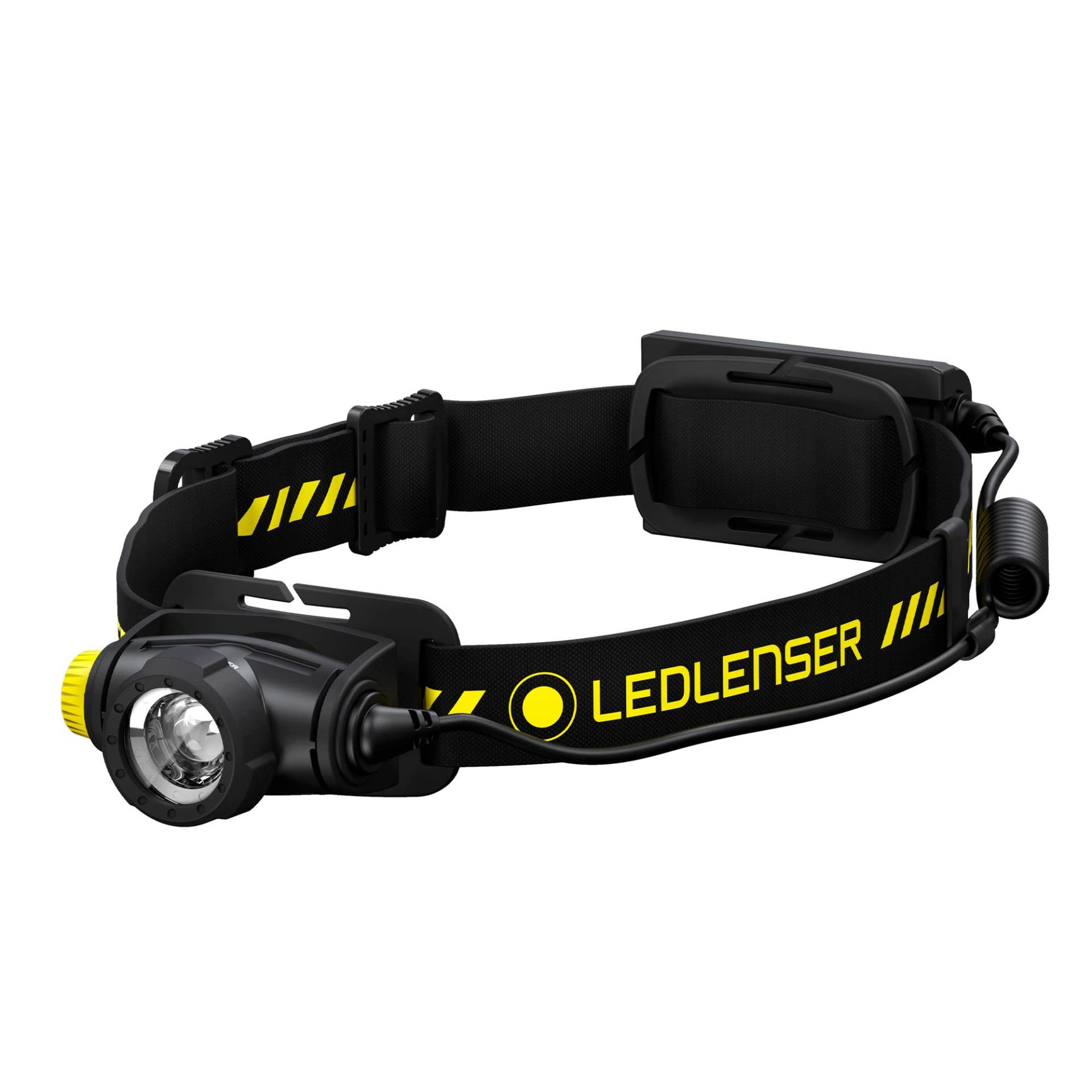 Ledlenser H5R Work Robust Stirnlampe LED, aufladbar mit Lithium Akku, wasserdicht IP67, 500 Lumen, high CRI, fokussierbar, stufenlos dimmbar, Leuchtweite 200m, mit Helmclips, USB Magnetladekabel von Ledlenser