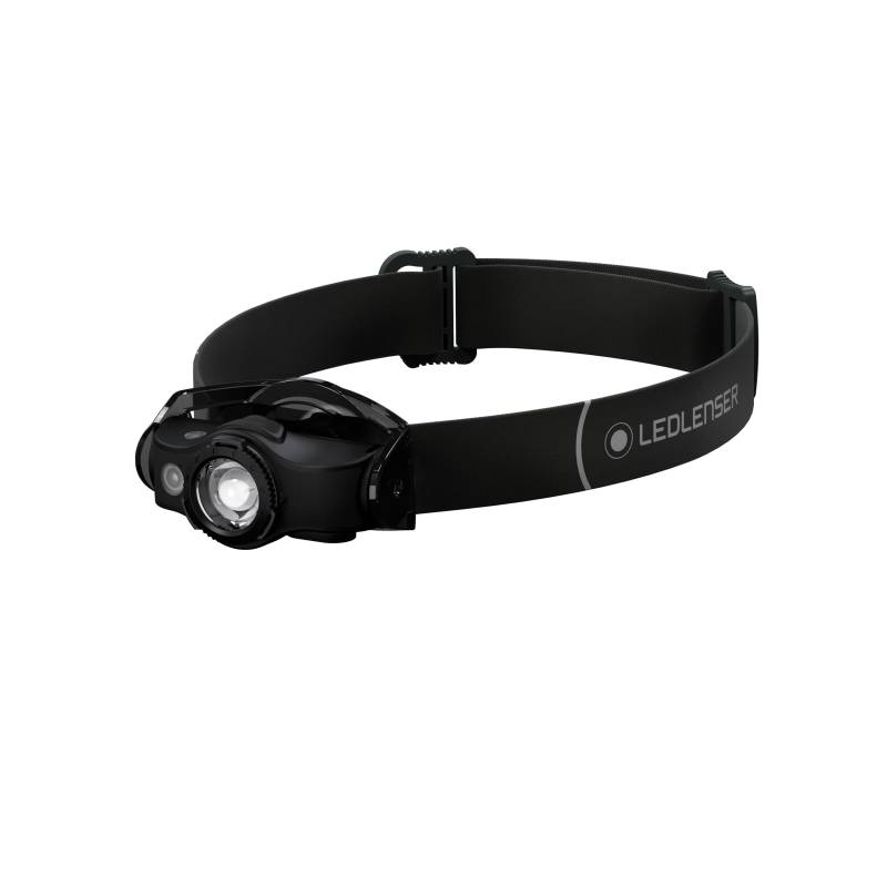 Ledlenser MH4 Stirn- und Mehrzwecklampe, Jagen, Angeln, Befestigungsclip, Akku- oder Batteriebetrieb möglich, 400 Lumen, Rotlichtfunktion, inkl. Akku von Ledlenser