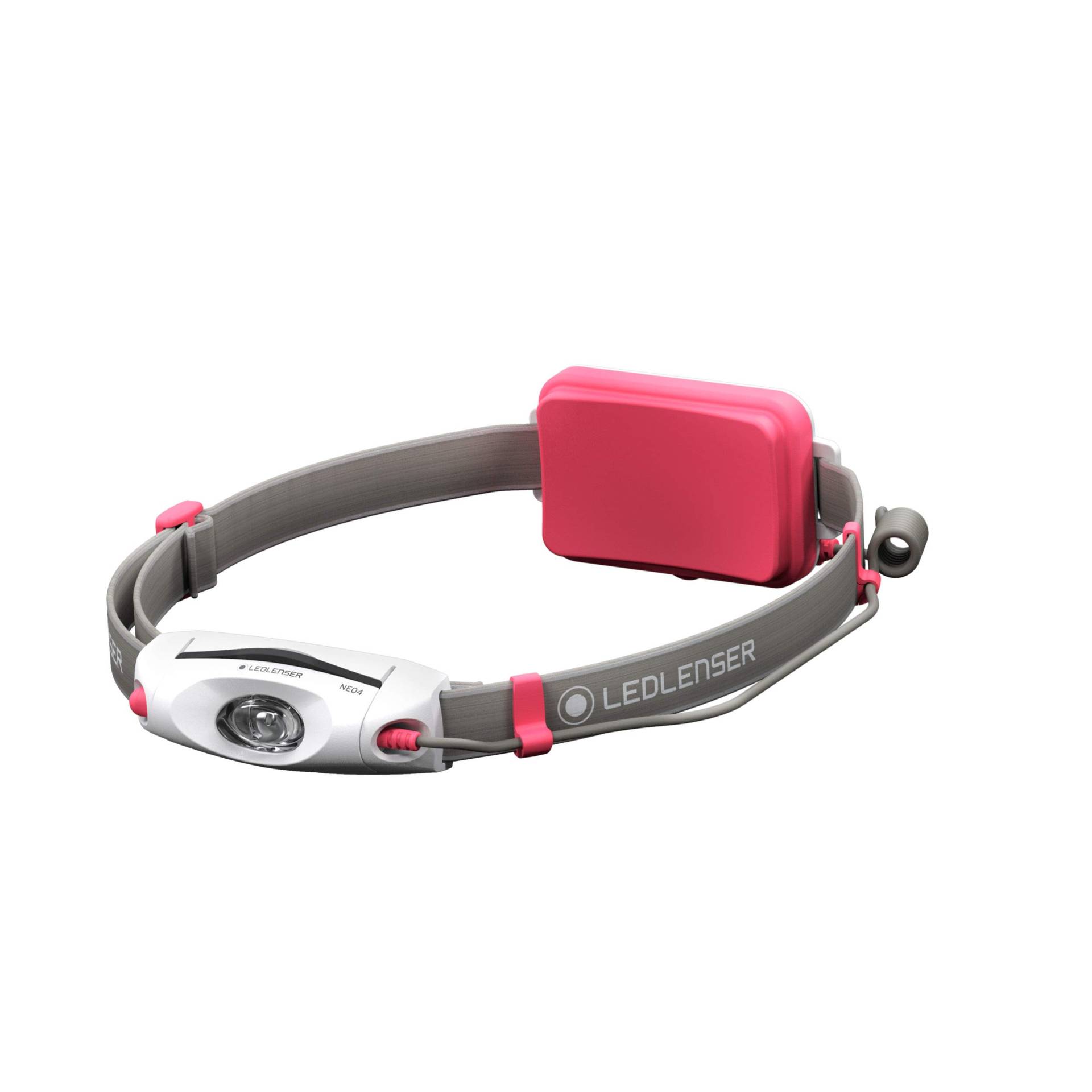 Ledlenser NEO4 LED Stirnlampe Lauflampe, Pink, inkl. 3xAAA Batterien, 240 Lumen, rotes Rücklicht, Leuchtdauer bis 40h, Running, Sport, Laufen, Joggen, Kopflampe von Ledlenser