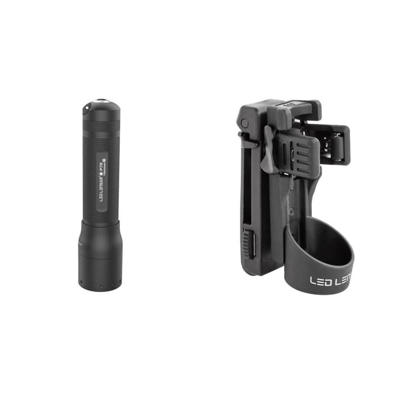 Ledlenser P7R Taschenlampe Wiederaufladbar Box & Ledlenser Tactical Professional Holster von Ledlenser