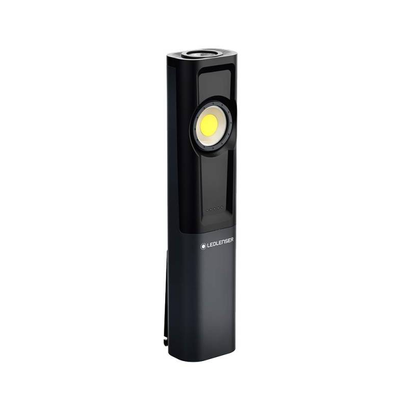 Ledlenser iW7R Arbeitsleuchte LED, aufladbar, IP54, 600 Lumen, Flood-Spot-Modus, flexible Halterung, Standfuß mit Magnet, Kippmechanismus, Ladestation, Arbeit Handwerker von Ledlenser