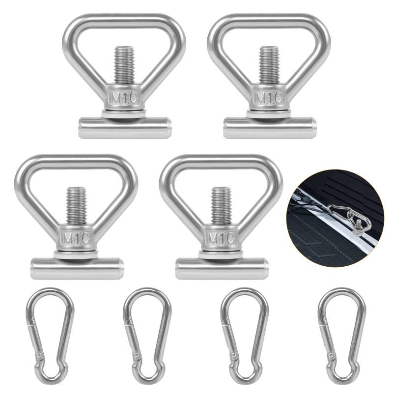 Ledoo 8Pcs Ladungssicherung Set Sicherungsschiene Ösenmuttern Ladungssicherung Zurrösen Edelstahl Ladungssicherung Schrauben für VW T5 / T6 von Ledoo