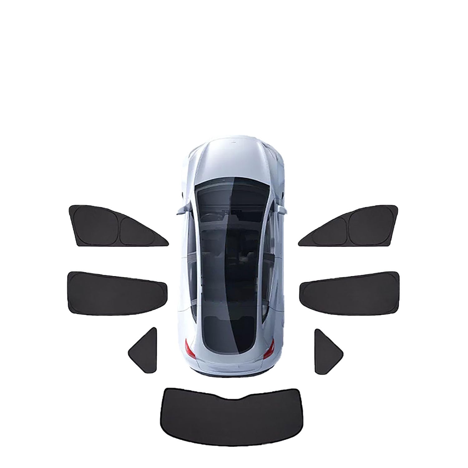 Auto-Sonnenschutz für VW Touran 2006-2015,Auto-Sonnenschutz UV-Schutz Wärmeisoliert Schutz der Privatsphäre ZubehöR,H-7 pieces for The whole car von LeiBaOF