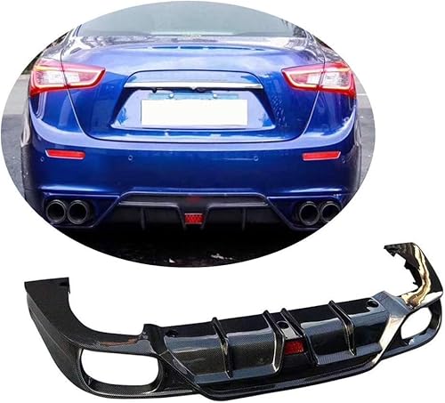 Für Maserati Ghibli S Q4 2014 2015 2016 2017 Hinten diffusor Lip Splltter Stoßstange Wache,Auto Hinten Stoßstange Diffusor Lip Spoiler von LeiBaOF