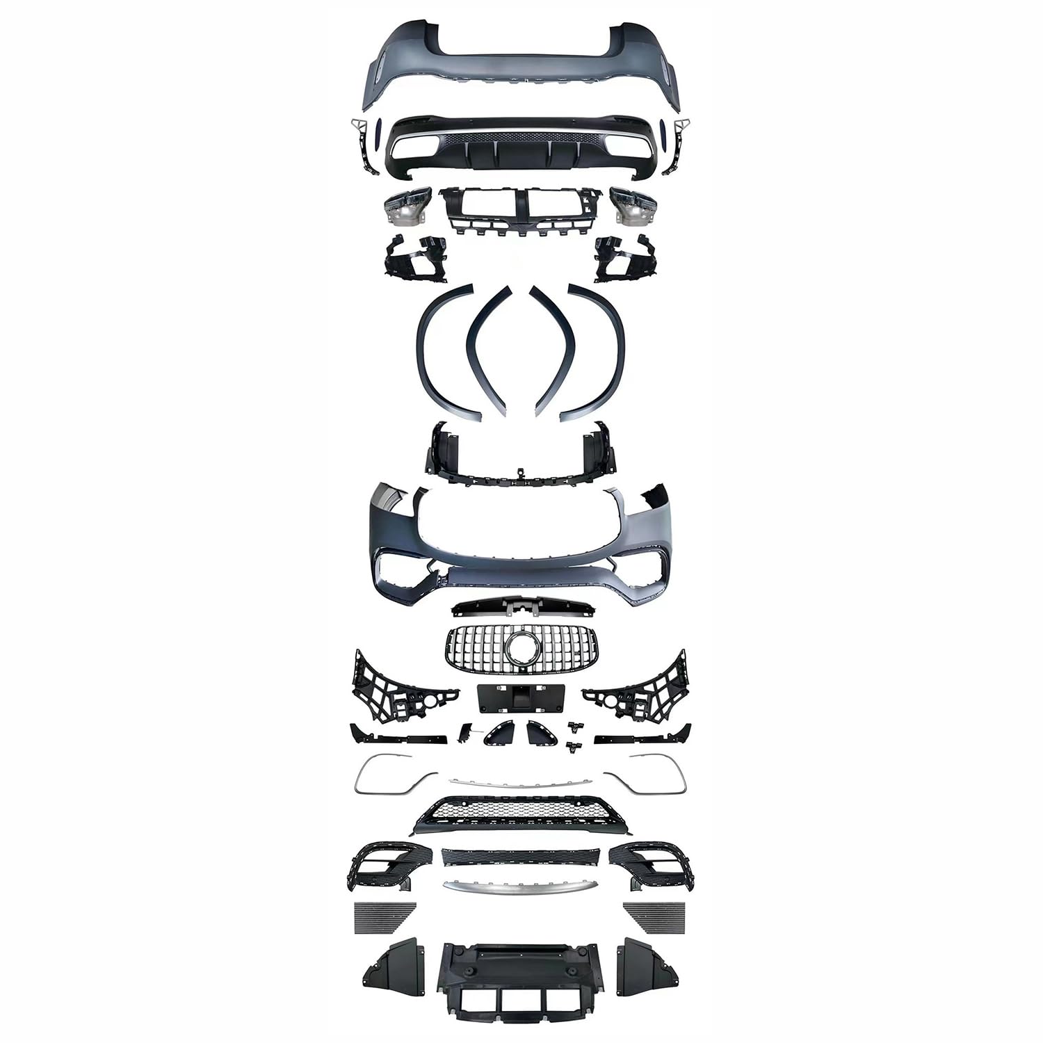 Für Mercedes Benz GLS GLS63 X167 AMG 2020- Hinten diffusor Lip Splltter Stoßstange Wache,Auto Hinten Stoßstange Diffusor Lip Spoiler von LeiBaOF