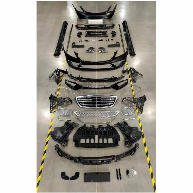 Für Mercedes Benz S-Class S65 W222 change S65AMG 2014-2020 Hinten diffusor Lip Splltter Stoßstange Wache,Auto Hinten Stoßstange Diffusor Lip Spoiler,A-1 set without ACC Primer von LeiBaOF