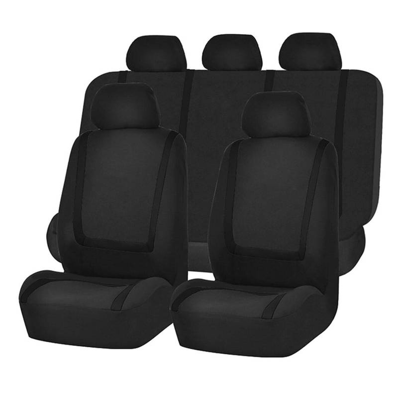 LeiBaOF 9-teiliges Allwetter-Sitzbezug-Set,rutschfest,wasserdicht,atmungsaktiv,Sitzkissenschutz für Nissan Qashqai J12 2021 2022 2023,A-full black von LeiBaOF