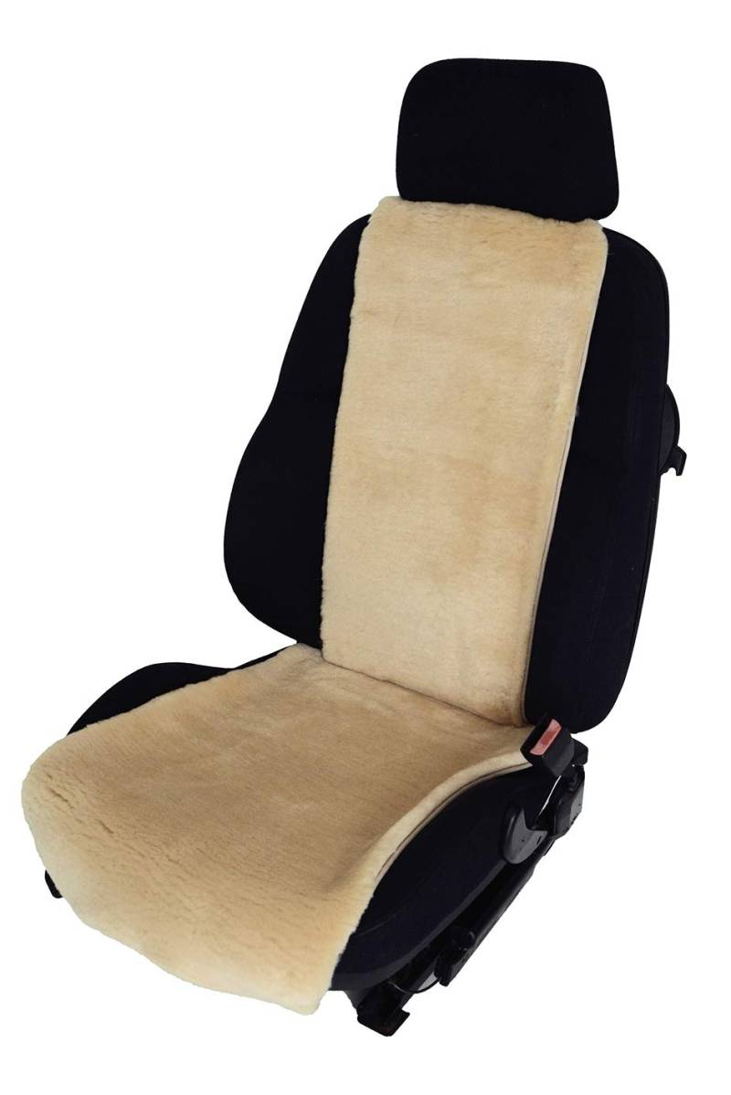 Leibersperger Autositzbezug Autositzauflage Autofell Premium aus Lammfell Sport/Höcker/Premium mit Gummischlinge (Beige) von Leibersperger