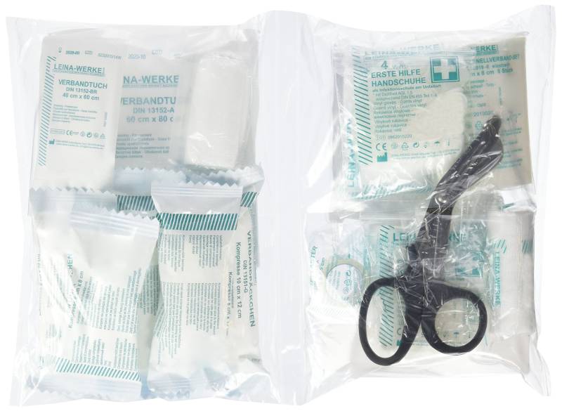 LEINAWERKE 24010 first aid Supplies DIN 13157 in plastic bag, in a ziplock bag, 46 parts 1 pc. von LEINA-WERKE