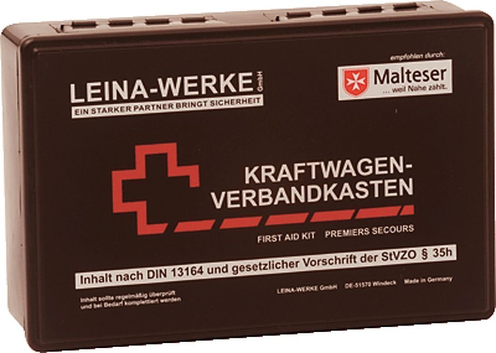 Leina-Werke 10009 KFZ-Verbandkasten Standard, 2-Farbig Sortiert von LEINA-WERKE