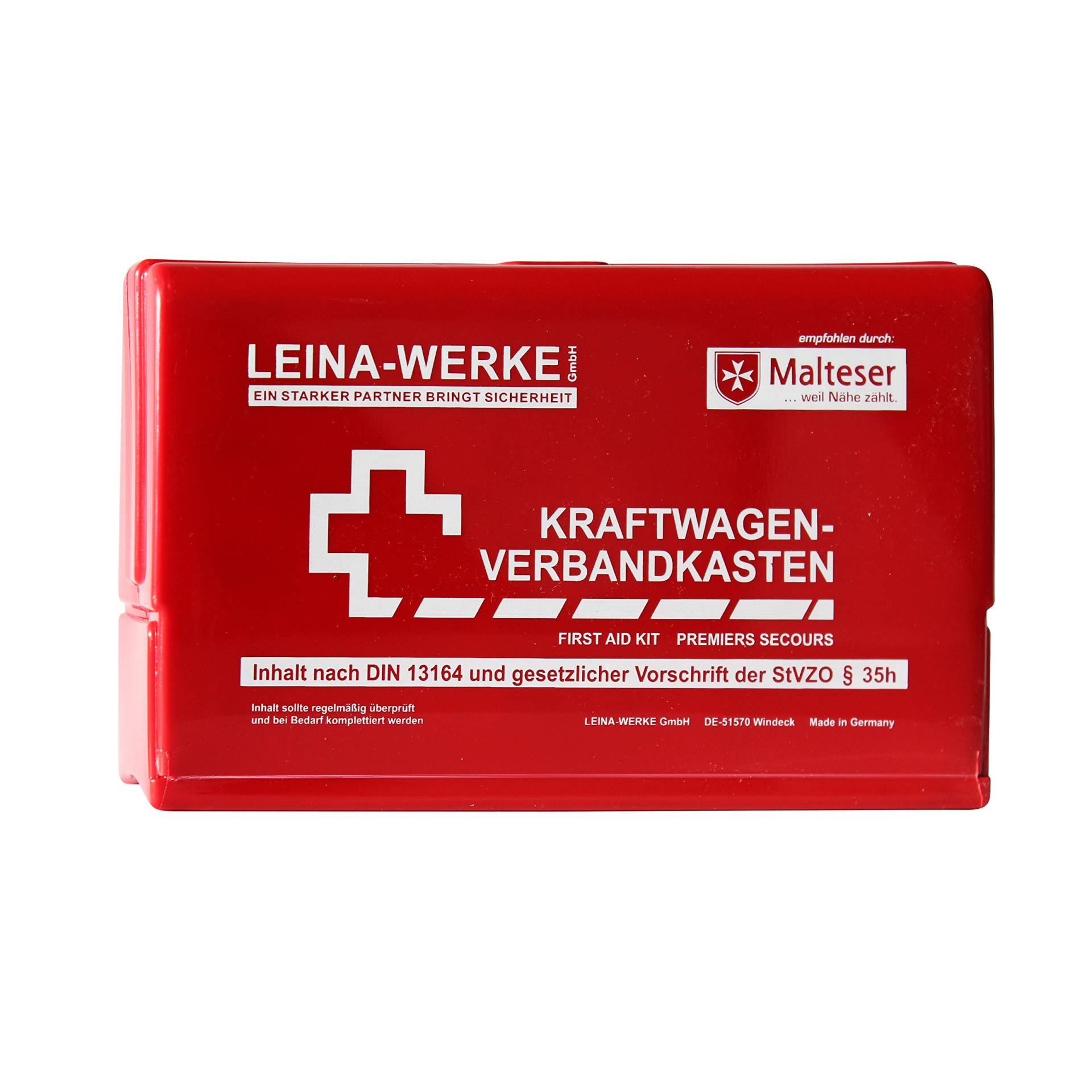 Leina-Werke 110298 KFZ-Verbandkasten Leina-Star II, Rot/Weiß von LEINA-WERKE