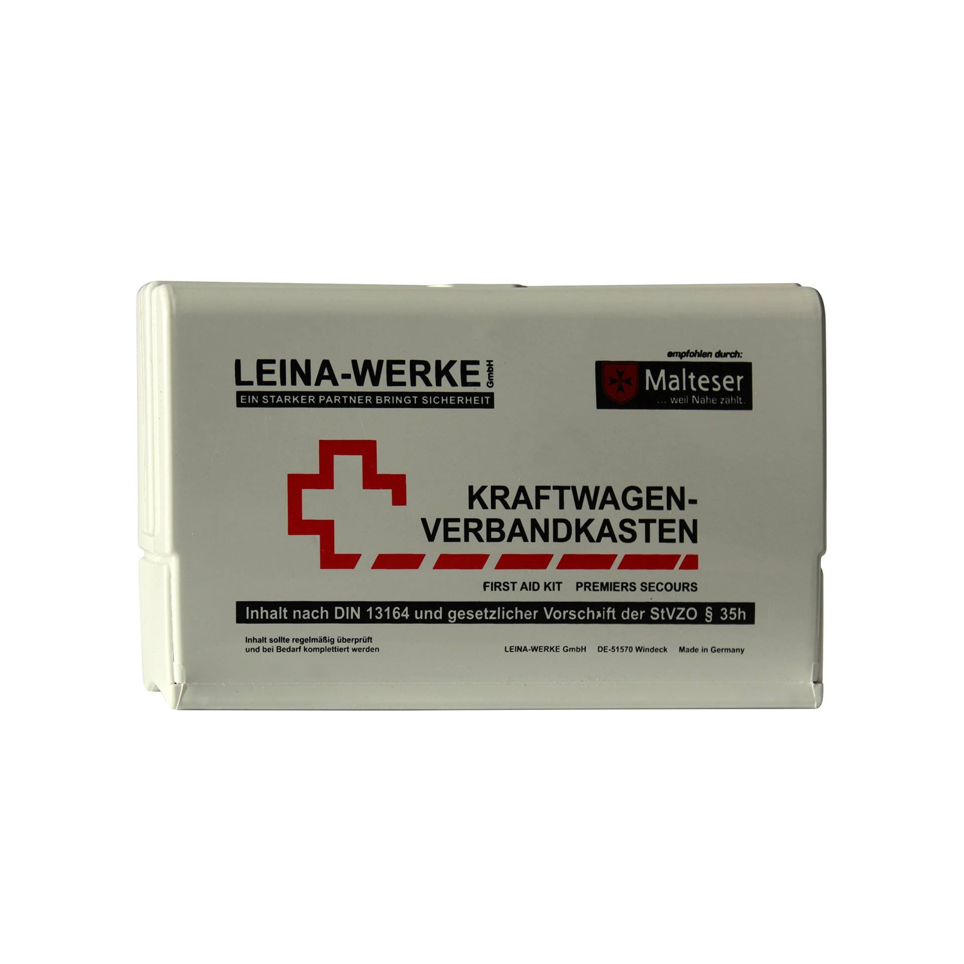 Leina-Werke 10059 KFZ-Verbandkasten Leina-Star II, Grau/Schwarz/Rot von LEINA-WERKE