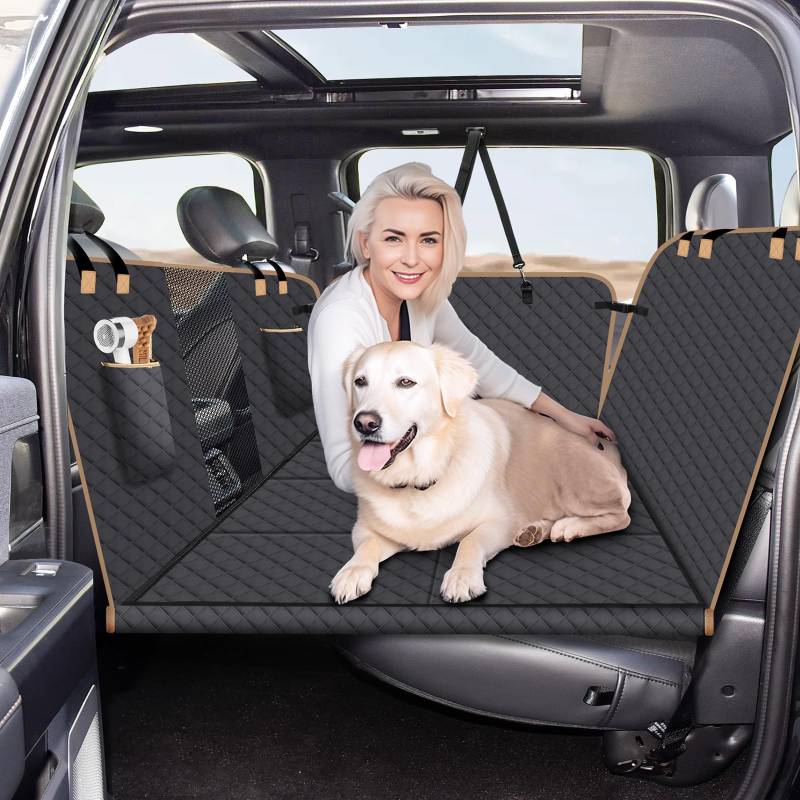 Lekespring BP-682029BKL01 Couverture Pour Chien Pour Banquette arrière de Voiture, Avec panneau dur solide, imperméable et élargisseur de siège arrière von Lekespring