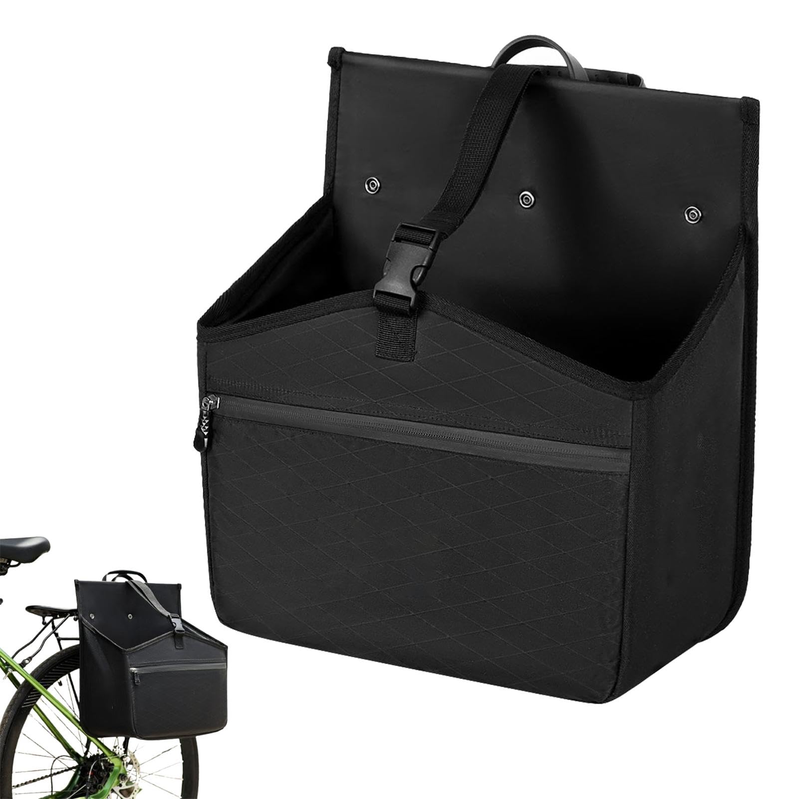 Lembeauty Fahrrad-Satteltaschen,Fahrrad-Seitentaschen - Fahrrad-Kofferraumtasche - Lebensmittel-Einkaufs-Satteltasche, verstellbare Fahrrad-Pendeltasche, große Kapazität, Fahrrad-Satteltaschen für den von Lembeauty