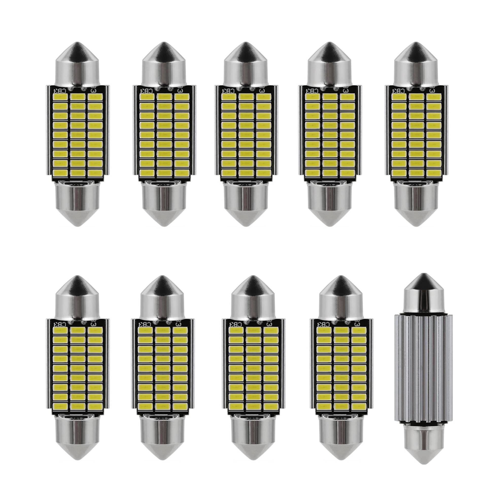 Lenmenvelia 36mm Innen Beleuchtung,10Pcs 12V Weiß Innen-/Außenbeleuchtung von Lenmenvelia