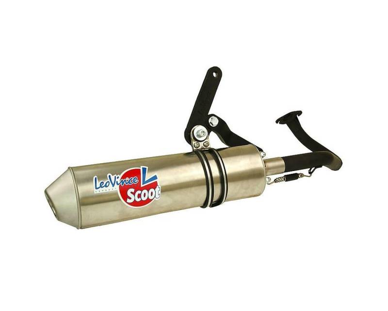 Auspuff LEOVINCE Scoot 4T Edelstahl für REX RS Classic 50cc, RS400, RS450, RS460, RS500, RS600 von LeoVince