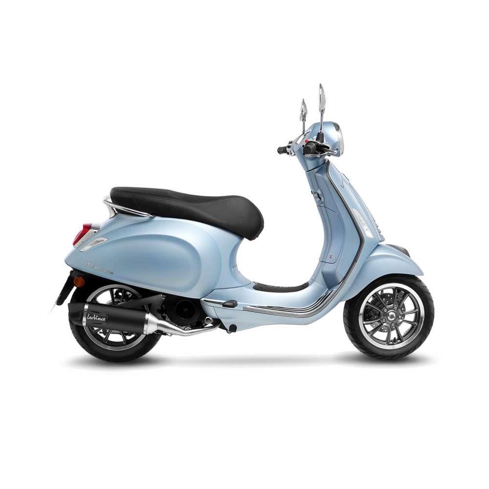 LeoVince Sport Auspuff Komplettanlage NERO Vespa Primavera/Sprint 125 3V Bj.2021-2023 EURO5 +Kat von LeoVince