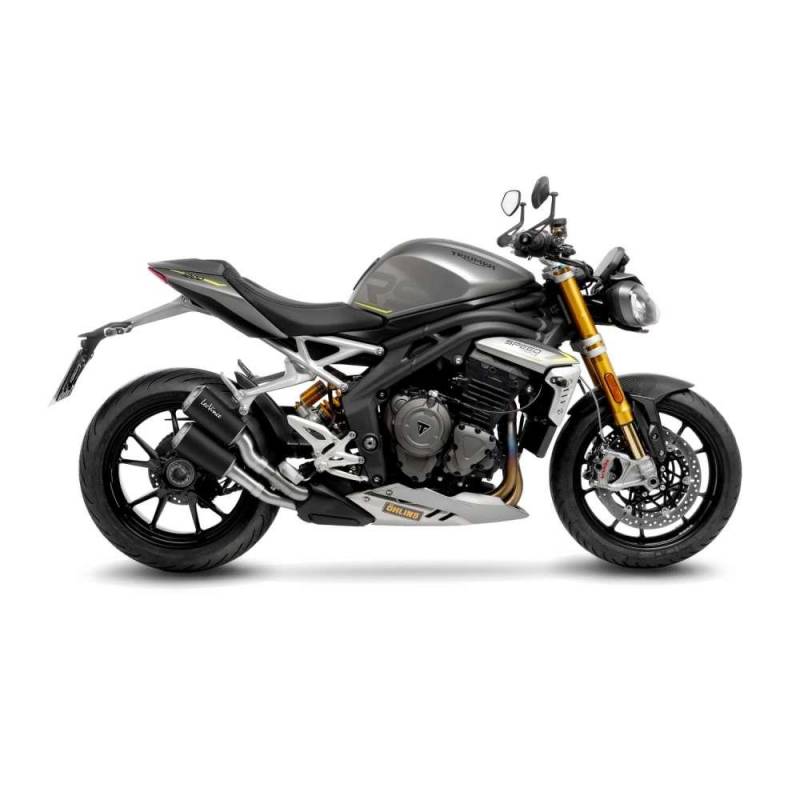 LeoVince Sportauspuff LV-10 Edelstahl BLACK Triumph Speed Triple 1200 RR /RS Bj.2021-2023 EURO5 +ABE von LeoVince