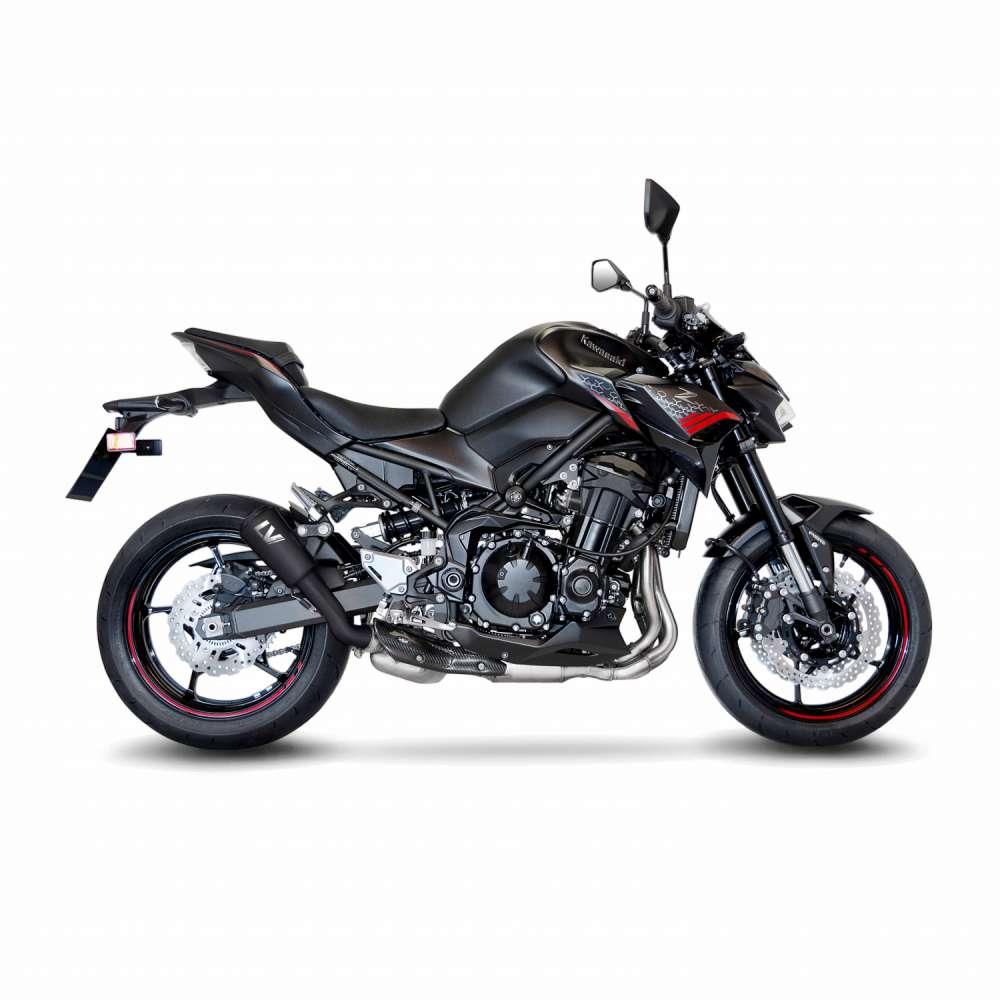 LeoVince Sportauspuff LV-10 FULL BLACK Kawasaki Z900 (92kW) Bj.2020-2024 EURO5 eintragungsfrei+ABE von LeoVince