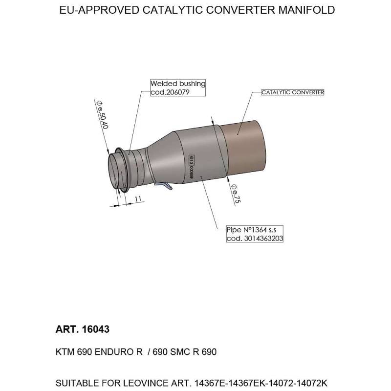 SBK EU-APPROVED CATALYTIC CONVERTER MANIFOLD von LeoVince